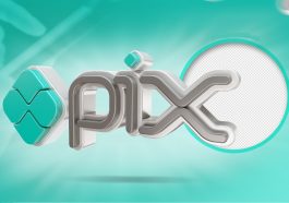 logo do PIX em um fundo verde água