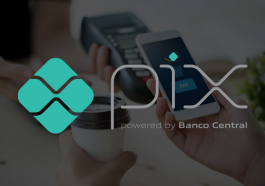 ao fundo imagem de celular realizando pagamento por aproximação e a frente a logo do PIX, simbolizando as novas mudanças no PIX