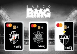 cartões de time de futebol BMG Corinthians, Galo e Vasco