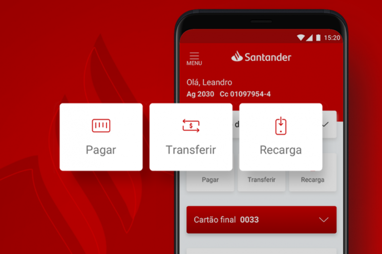 conta digital Banco Santander zero tarifa e com cartão de crédito Santander SX sem anuidade