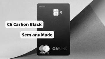 cartão C6 Carbon Black sem anuidade