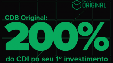 CDB do Banco Original está rendendo 200% do CDI