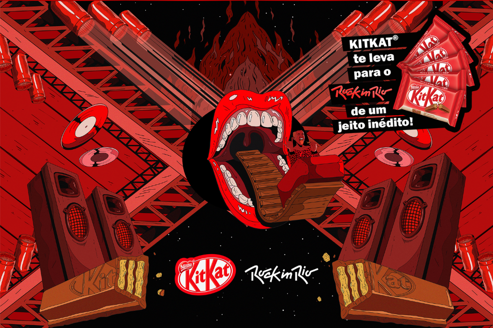 Promoção “Let’s Rock the break”, uma parceria do KitKat com o Rock in Rio