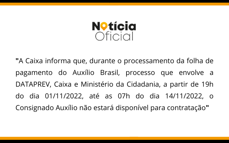 pronunciamento da Caixa sobre o cancelamento do empréstimo do Auxílio Brasil