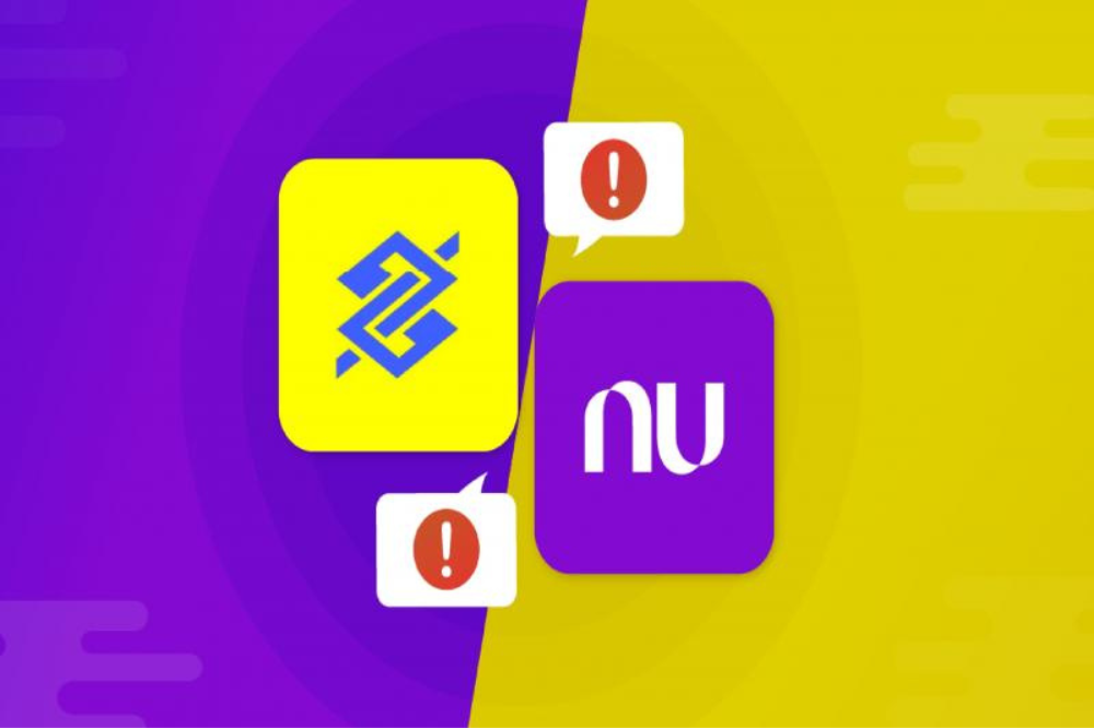 Aplicativos do Nubank e BB bugados